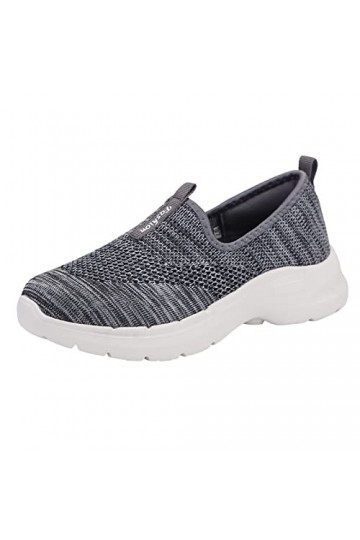 Chaussures Cuir Noir Baskets Mode Femmes Baskets Confort Femmes Chaussures décontractées Femmes Gris Couleur Chaussures de Ma