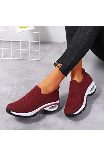 Chaussures Baskets Mode Femmes Baskets Confort Femmes Chaussures décontractées Femmes Gris Couleur Chaussures de Marche Dame 
