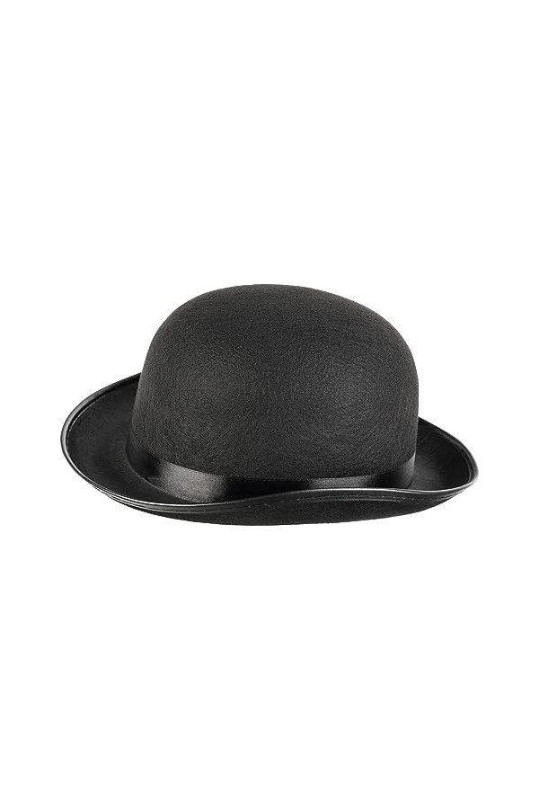 Schramm® Melon Bowler Chapeau rond melon noir pour adulte Chapeau cylindrique Melon Chapeau de bowler Chapeau en feutre de la