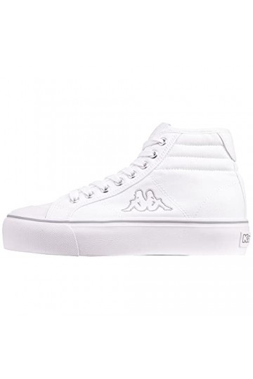 Kappa Femme Boron Mid PF Basket, Noir/Blanc, 36 EU