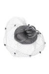 Chapeau de Mariage Bibis Femme Coiffure Bride Fascinator Épingle à Cheveux Nuptiale élégantes Voilette en Maille pour Cocktai