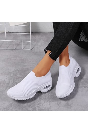 Chaussures Baskets Mode Femmes Baskets Confort Femmes Chaussures décontractées Femmes Gris Couleur Chaussures de Marche Dame 