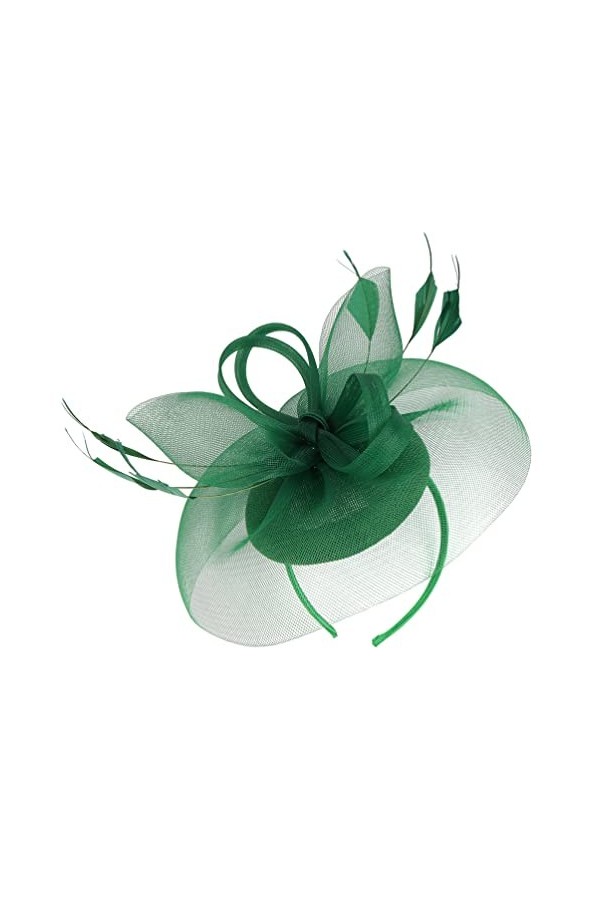 ABOOFAN Chapeau bibi pour femme - Accessoire de mariage, cocktail, Halloween - Noir, Vert noir, taille unique