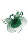 ABOOFAN Chapeau bibi pour femme - Accessoire de mariage, cocktail, Halloween - Noir, Vert noir, taille unique