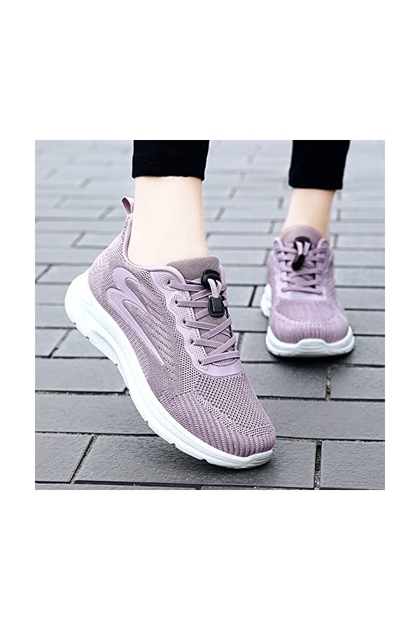 Hasagimol Mode été et Automne Femmes Baskets Chaussures Mouche tissé Maille Respirant Confortable léger décontracté Bande éla