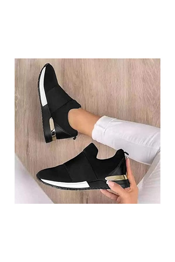 Chaussures Femme Été Soldes Talon Couleur Respirant Dames Chaussures Baskets décontracté Correspondant à Lacets Mode Maille P