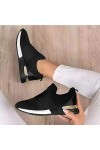 Chaussures Femme Été Soldes Talon Couleur Respirant Dames Chaussures Baskets décontracté Correspondant à Lacets Mode Maille P