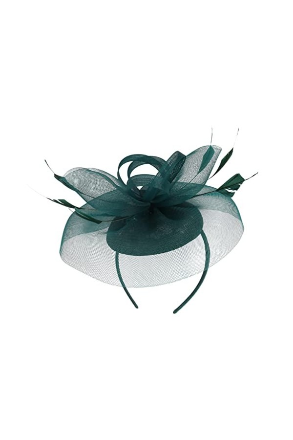 ABOOFAN Chapeau bibi pour femme - Accessoire de mariage, cocktail, Halloween - Noir, Vert noir, taille unique