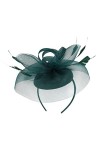 ABOOFAN Chapeau bibi pour femme - Accessoire de mariage, cocktail, Halloween - Noir, Vert noir, taille unique
