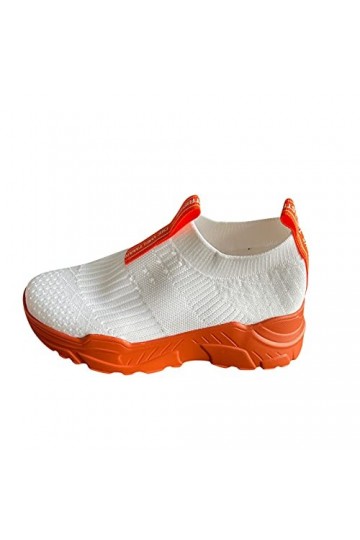 Chaussures à Semelles compensées de Loisirs décontractées en Plein air pour Femmes à Lacets Baskets à la Mode Respirantes Bas