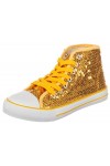 Brandsseller Baskets à Paillettes Semi-Hautes pour Femme - Jaune - Jaune, 38 EU