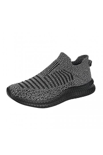 Femmes Baskets Mode été Maille Respirant Confortable léger à Lacets Chaussures décontractées Chaussures Femme Talon Black-A,