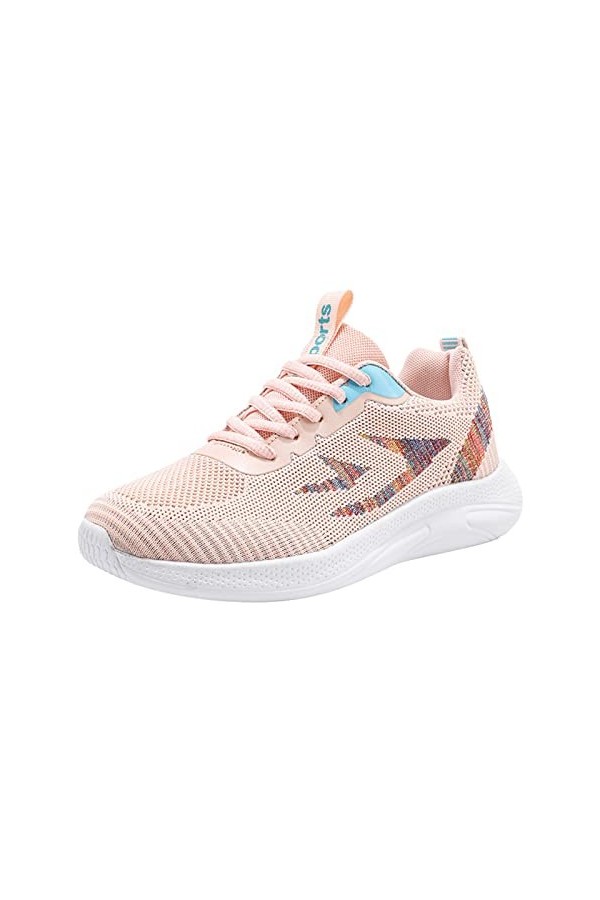 Chaussures décontractées à la Mode pour Dames à Lacets en Maille Respirantes légères Absorbant Les Chaussures de Sport à Seme