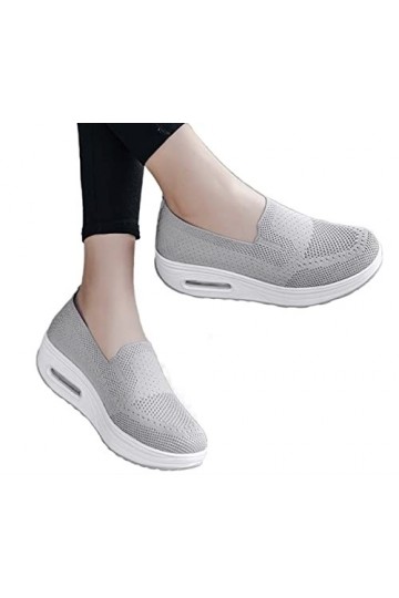 Baskets Orthopédiques pour Femmes Chaussures De Marche À Coussin dair Plateforme Mesh Sneaker Color : D, Size : 41 EU 