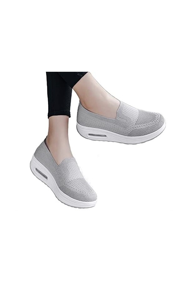 Baskets Orthopédiques pour Femmes Chaussures De Marche À Coussin dair Plateforme Mesh Sneaker Color : D, Size : 41 EU 