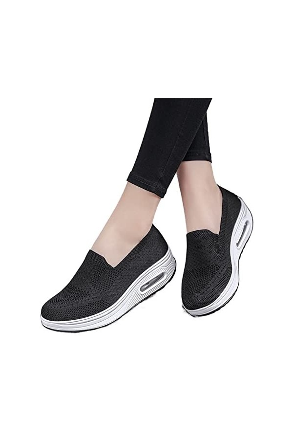 Baskets Orthopédiques pour Femmes Chaussures De Marche À Coussin dair Plateforme Mesh Sneaker Color : D, Size : 41 EU 