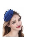 Chapeau Fascinator Pilulier Femme Chapeau de fête en voile de maille Chapeau haut de forme Fascinator vintage des années 1940