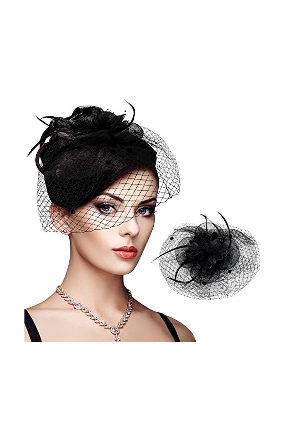 Chapeau Mariage Femme, Chapeaux Cérémonie, Chapeau Bibi Mariage pour Femmes