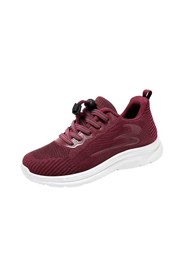 Hasagimol Mode été et Automne Femmes Baskets Chaussures Mouche tissé Maille Respirant Confortable léger décontracté Bande éla