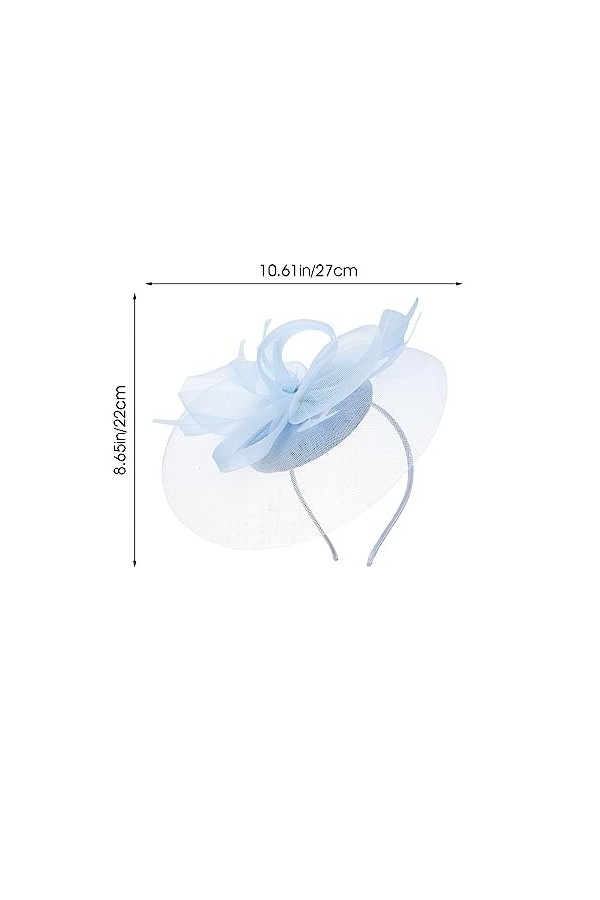 FOMIYES Fascinateurs Chapeau Maille Fleur Rubans Sur Bandeau Thé Fête Chapeaux Cocktail Voile Coiffure Pour Femmes Filles Mar