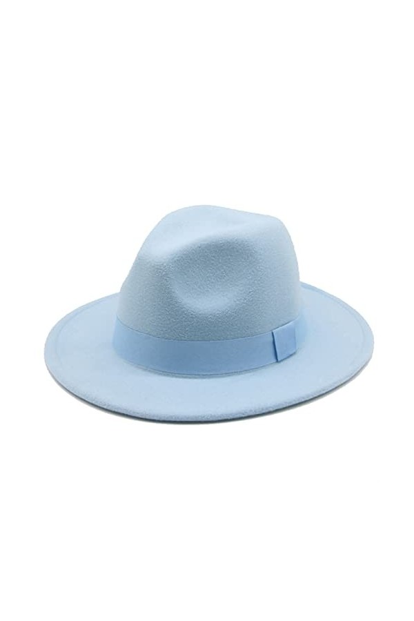 FuMeiAo Chapeau Fedora pour femmes, chapeaux dhiver pour femmes, bande de ruban, chapeau pour hommes, chapeau à large bord, 