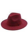 FuMeiAo Chapeau Fedora pour femmes, chapeaux dhiver pour femmes, bande de ruban, chapeau pour hommes, chapeau à large bord, 