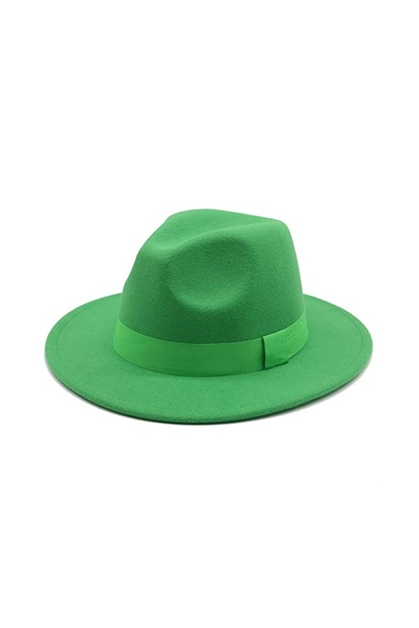 FuMeiAo Chapeau Fedora pour femmes, chapeaux dhiver pour femmes, bande de ruban, chapeau pour hommes, chapeau à large bord, 