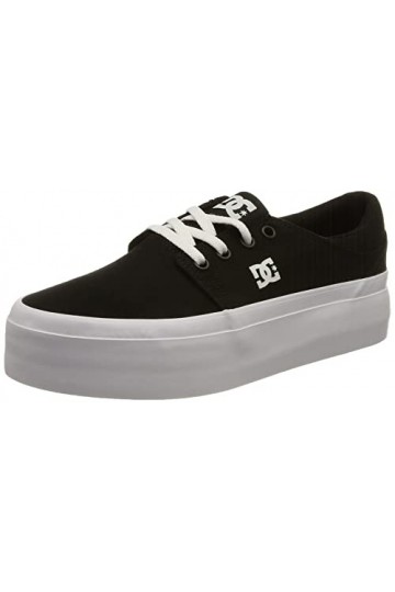 DC Shoes Femme Plateforme Trase Basket, Noir/Blanc, 36 EU
