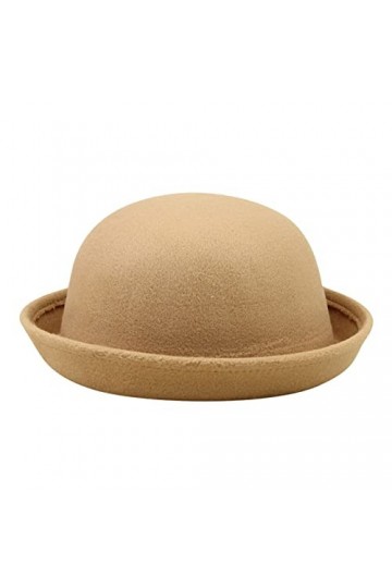 Élégant chapeau solide pour adulte avec bord enroulable, melon panama, chapeau de pêcheur, homme et femme, laine classique, c