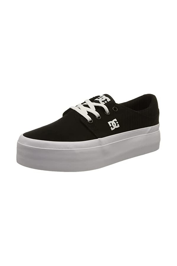 DC Shoes Femme Plateforme Trase Basket, Noir/Blanc, 42 EU