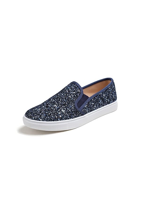 Feversole Womens Fashion Slip-on Sneaker, Glisser sur La Baskets Mode pour Femmes