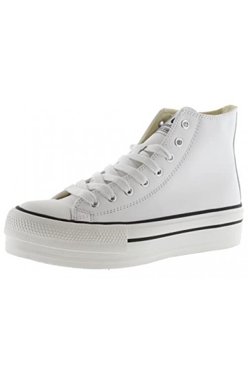 Victoria 1061107-WOMEN Bottine Tribu Plateforme Effet Cuir Basket Haute Femme Blanco 37
