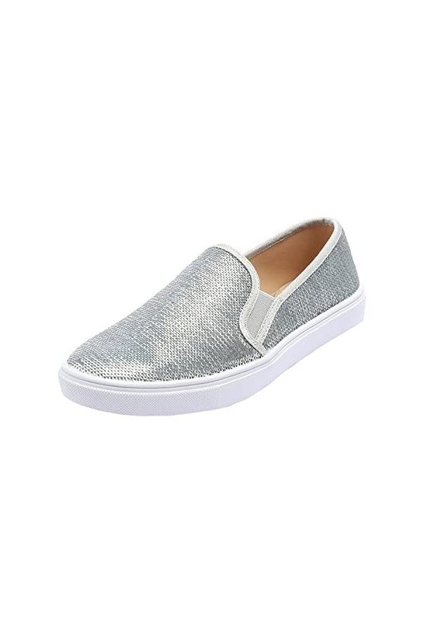 Feversole Womens Fashion Slip-on Sneaker Casual Flat Loafers,Baskets à Enfiler à la Mode pour Femmes Mocassins Plats décontr