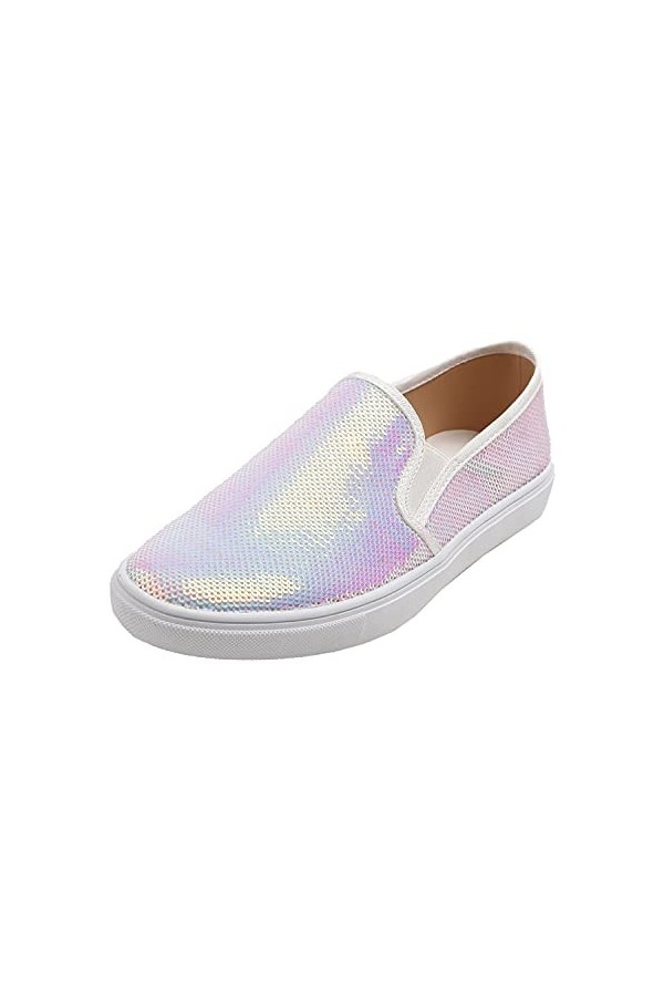 Feversole Womens Fashion Slip-on Sneaker Casual Flat Loafers,Baskets à Enfiler à la Mode pour Femmes Mocassins Plats décontr