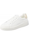 ONLY SHOES Femme ONLSOUL-4 PU Sneaker Basket, White/Detail:w. Gold, 39 EU