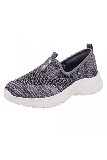 Chaussures Cuir Noir Baskets Mode Femmes Baskets Confort Femmes Chaussures décontractées Femmes Gris Couleur Chaussures de Ma