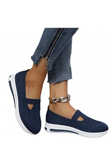 Chaussures Orthopédiques for Femmes Sneaker Classique À Enfiler Été Respirant Tricot Maille Chaussures De Marche Léger Confor