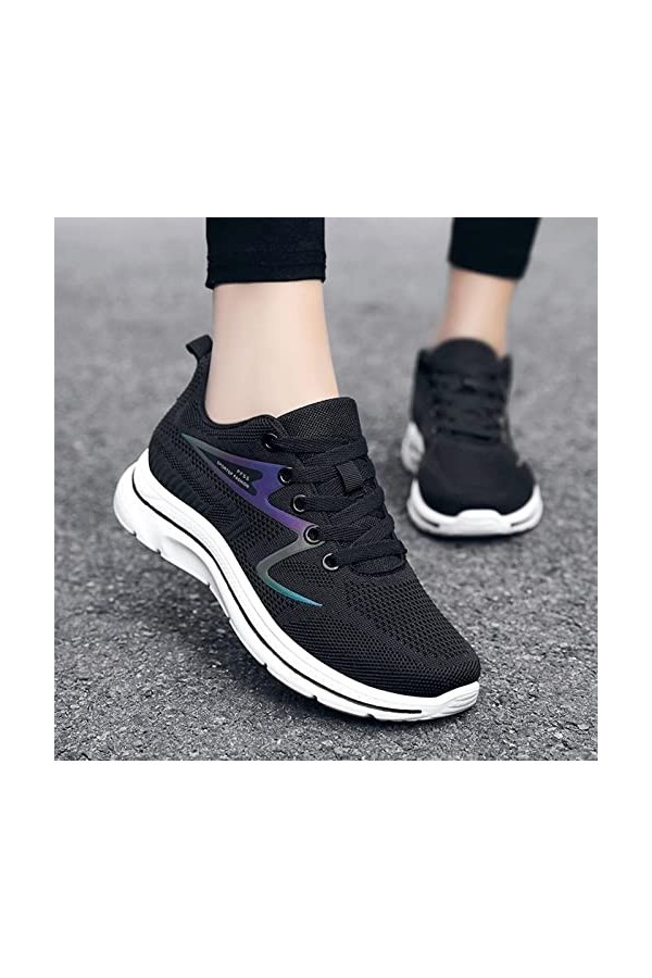 Soft Chaussures Basket Mode été Baskets pour Femmes Maille Respirant léger Confortable décontracté Chaussures Conti