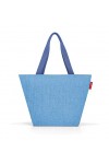reisenthel shopper - Sac de shopping spacieux et sac à main élégant en un - En matériau hydrofuge, Couleur:viola blue