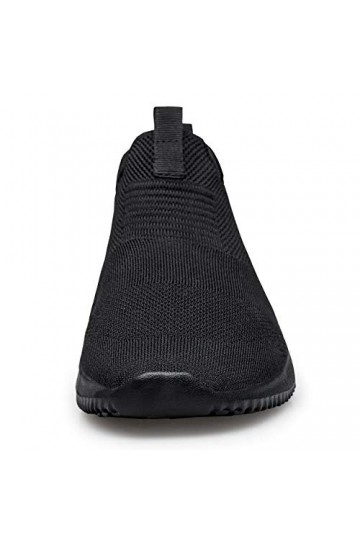 Baskets à enfiler pour femme - Pour course à pied, marche, tennis, infirmière, All Black 2., 39 EU