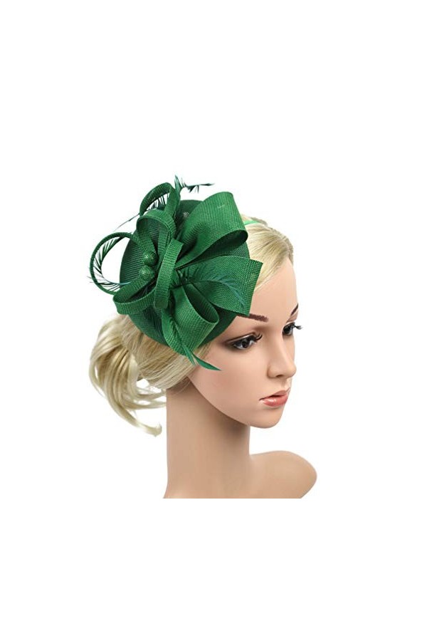 OSALADI Fascinators Chapeau pour Les Femmes des Années 1950 Femmes Vintage Fascinator Fleur Derby Chapeau Cocktail Tea Party 