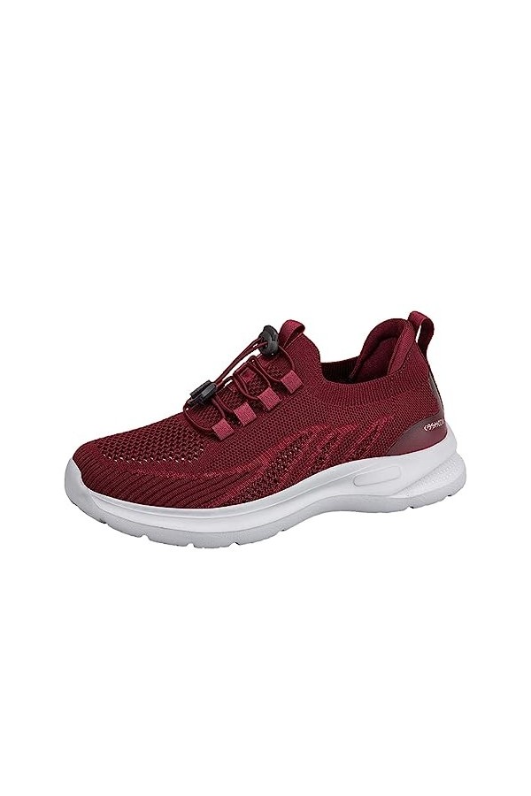 Chaussures de Sport pour Femme Légère Mode Printemps et été Femmes Baskets Sneakers Poids Léger Mouche tissé Maille Respirant