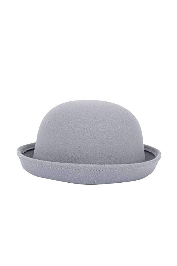 Chapeau Melon Adulte Casquette en Feutre Polaire avec Bord Retroussé Hiver Chapeau Seau Thermique pour Hommes Femmes