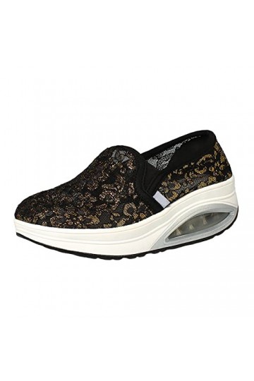 LIANGTUOHAI Baskets pour femme - Élégan - Printemps - Été - Légères - En maille - Creuses - Chaussures de travail - Chaussure