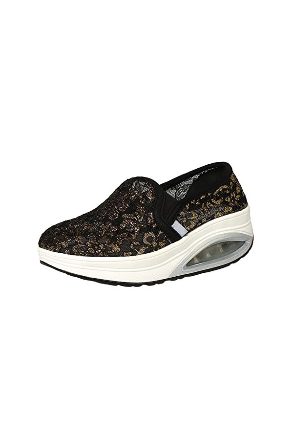 LIANGTUOHAI Baskets pour femme - Élégan - Printemps - Été - Légères - En maille - Creuses - Chaussures de travail - Chaussure