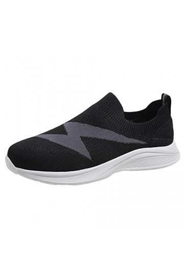 Chaussures à Enfiler Baskets Mode Maille Sports de Plein air Course Respirant Strass Chaussures Femmes Baskets pour Femmes Ch