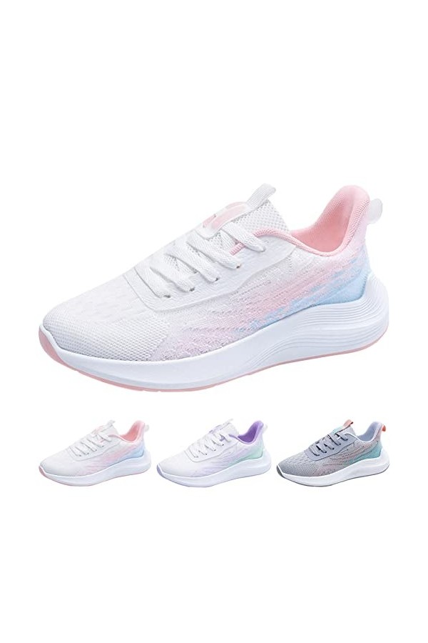 Chaussures Femme Confortable Sneakers Femmes Baskets à la Mode été Nouveau modèle Maille Respirant et Confortable Plateforme 