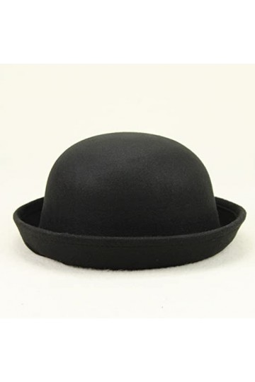 Chapeau élégant et solide pour adulte avec bord enroulable, melon panama, chapeau de pêcheur, homme et femme, laine classique