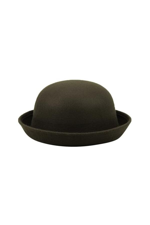 Chapeau élégant et solide pour adulte avec bord enroulable, melon panama, chapeau de pêcheur, homme et femme, laine classique