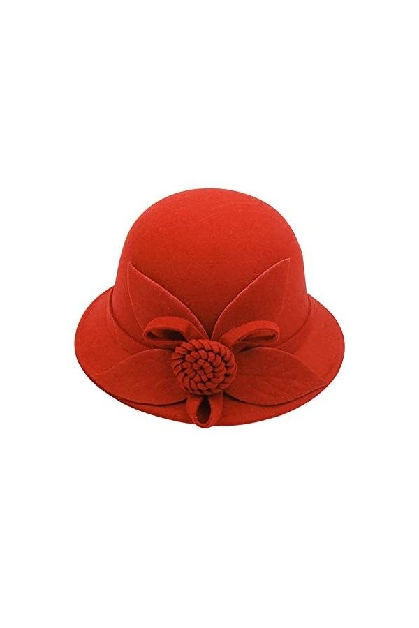 liaddkv Fleurs dautomne et dhiver pour femme - Top rond - Décontracté - Casquette de bassin - Petit melon - Chapeau de pêch